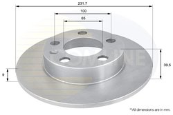 DISC FRANA COMLINE ADC1414 - Compatibil cu AUDI, SEAT, SKODA, VW