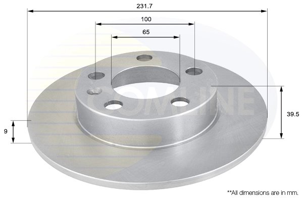 DISC FRANA COMLINE ADC1414 - Compatibil cu AUDI, SEAT, SKODA, VW
