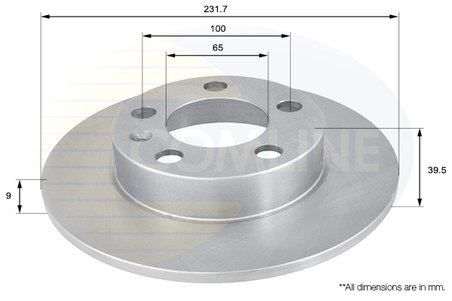 DISC FRANA COMLINE ADC1414 - Compatibil cu AUDI, SEAT, SKODA, VW