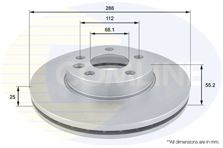 Disc frana Comline ADC1418V