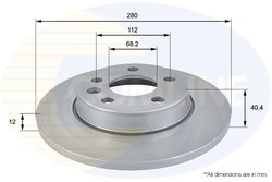 DISC FRANA COMLINE ADC1426 - Compatibil cu VW