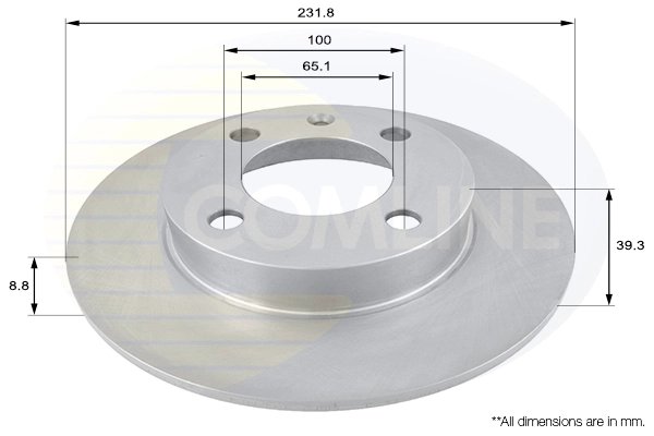 DISC FRANA COMLINE ADC1439 - Compatibil cu SEAT, VW