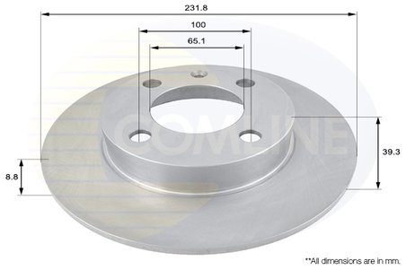 DISC FRANA COMLINE ADC1439 - Compatibil cu SEAT, VW