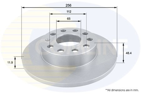 DISC FRANA COMLINE ADC1448 - Compatibil cu AUDI, SEAT, SKODA, VW