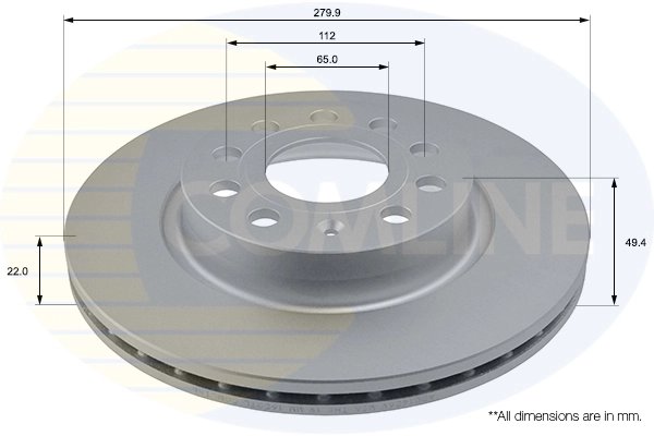 DISC FRANA COMLINE ADC1456V - Compatibil cu AUDI, SEAT, SKODA, VW