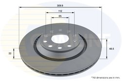 DISC FRANA COMLINE ADC1493V - Compatibil cu AUDI, CUPRA, SEAT, SKODA, VW