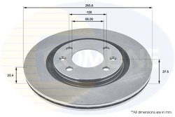 DISC FRANA COMLINE ADC1504V - Compatibil cu CITROEN, PEUGEOT