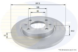DISC FRANA COMLINE ADC1508 - Compatibil cu CITROEN, PEUGEOT