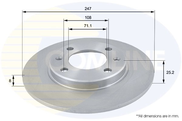 DISC FRANA COMLINE ADC1512 - Compatibil cu CITROEN, PEUGEOT