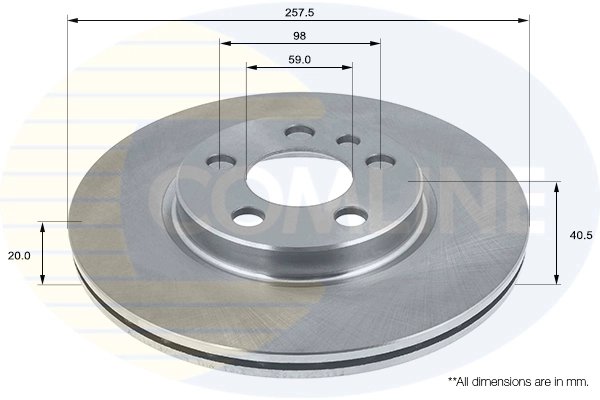 DISC FRANA COMLINE ADC1513V - Compatibil cu CITROEN, FIAT, PEUGEOT