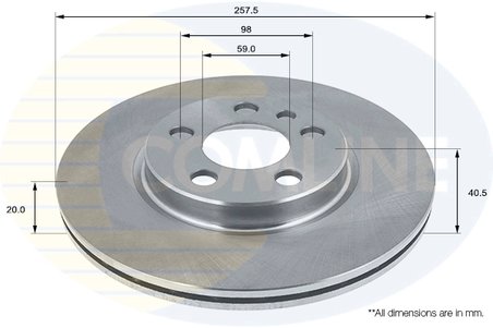DISC FRANA COMLINE ADC1513V - Compatibil cu CITROEN, FIAT, PEUGEOT