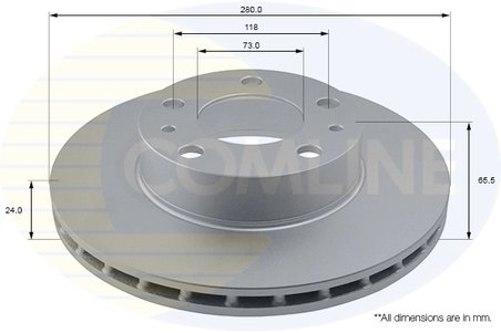 Disc frana Comline ADC1535V