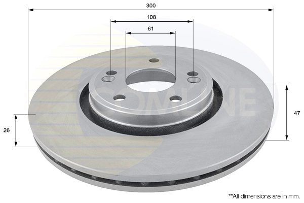 DISC FRANA COMLINE ADC1537V - Compatibil cu RENAULT