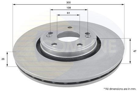 DISC FRANA COMLINE ADC1537V - Compatibil cu RENAULT
