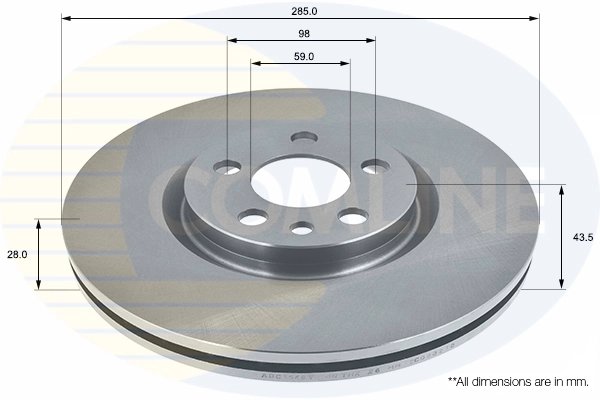 Disc frana Comline ADC1546V