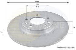 Disc frana Comline ADC1551