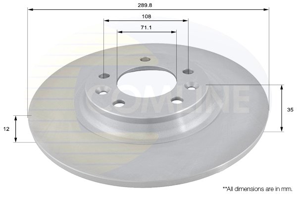 DISC FRANA COMLINE ADC1551 - Compatibil cu CITROEN, PEUGEOT