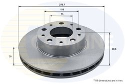 Disc frana Comline ADC1571V