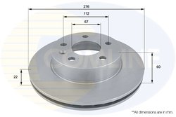DISC FRANA COMLINE ADC1608V - Compatibil cu MERCEDES-BENZ