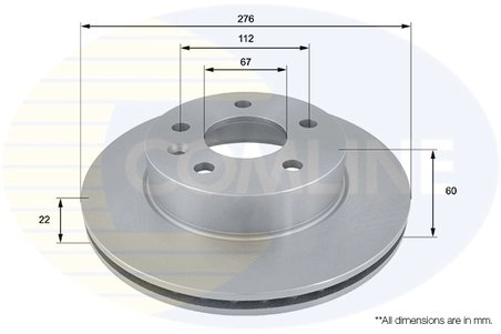 Disc frana Comline ADC1608V