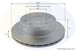 DISC FRANA COMLINE ADC1610V - Compatibil cu MERCEDES-BENZ, VW