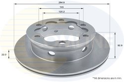 DISC FRANA COMLINE ADC1614V - Compatibil cu MERCEDES-BENZ, VW