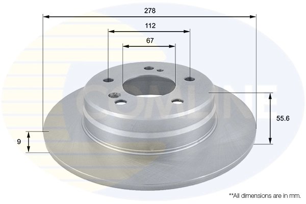 DISC FRANA COMLINE ADC1616 - Compatibil cu CHRYSLER, MERCEDES-BENZ