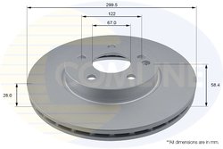DISC FRANA COMLINE ADC1627V - Compatibil cu MERCEDES-BENZ