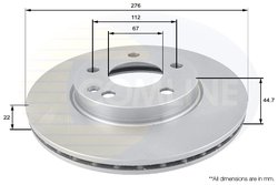 DISC FRANA COMLINE ADC1642V - Compatibil cu MERCEDES-BENZ