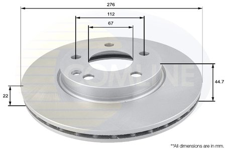 Disc frana Comline ADC1642V