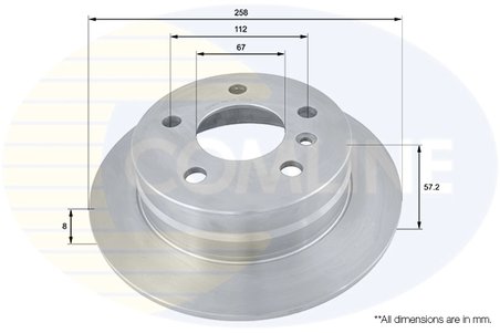DISC FRANA COMLINE ADC1643 - Compatibil cu MERCEDES-BENZ