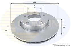 DISC FRANA COMLINE ADC1702V - Compatibil cu BMW