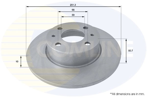 DISC FRANA COMLINE ADC1809 - Compatibil cu ALFA ROMEO, CHRYSLER, FIAT, LANCIA