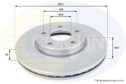 DISC FRANA COMLINE ADC1912V - Compatibil cu FORD, VOLVO