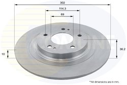 DISC FRANA COMLINE ADC2732 - Compatibil cu CITROEN, MITSUBISHI, PEUGEOT