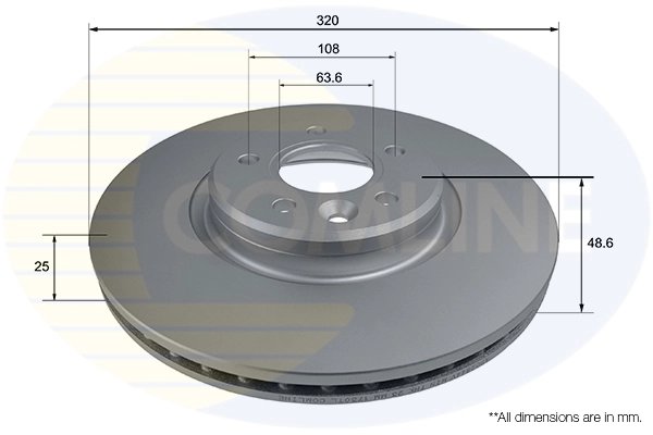 DISC FRANA COMLINE ADC2844V - Compatibil cu FORD, VOLVO