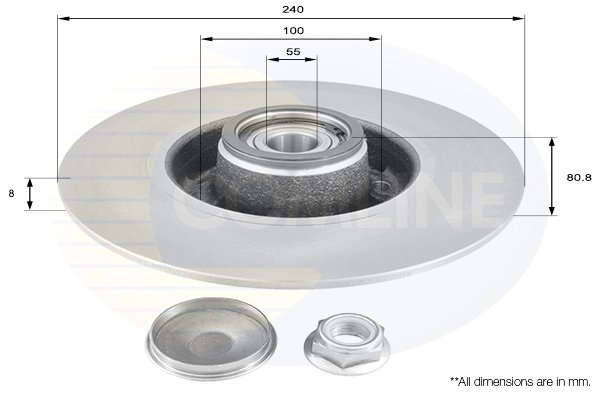 DISC FRANA COMLINE ADC3010 - Compatibil cu NISSAN, RENAULT