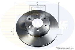 DISC FRANA COMLINE ADC9087V - Compatibil cu IVECO