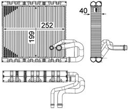 Evaporator aer conditionat MAHLE AE 106 000P