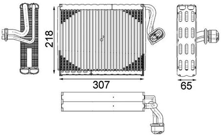 EVAPORATOR AER CONDITIONAT MAHLE AE 122 000P - Compatibil cu MERCEDES-BENZ
