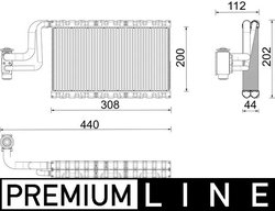 EVAPORATOR AER CONDITIONAT MAHLE AE 191 000P - Compatibil cu MAN