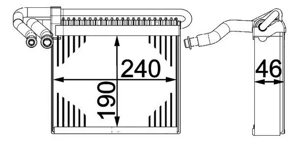 EVAPORATOR AER CONDITIONAT MAHLE AE 70 000P - Compatibil cu FORD