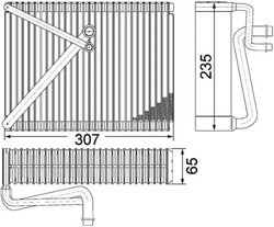 Evaporator aer conditionat MAHLE AE 87 000P