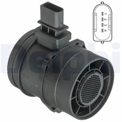 SENZOR DEBITMETRU AER DELPHI AF10394-12B1 - Compatibil cu MERCEDES-BENZ