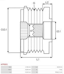 FULIE ALTERNATOR AS-PL AFP0001 - Compatibil cu SEAT, SKODA, VW