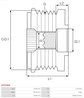 Fulie alternator AS-PL AFP0068