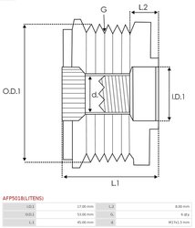 Fulie alternator AS-PL AFP5018(LITENS)