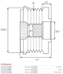 Fulie alternator AS-PL AFP9006(INA)