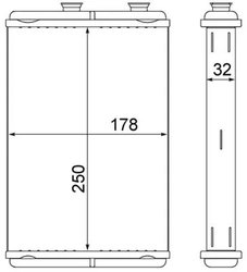 SCHIMBATOR CALDURA INCALZIRE HABITACLU MAHLE AH 10 000S - Compatibil cu CITROEN, FIAT, LANCIA, PEUGEOT