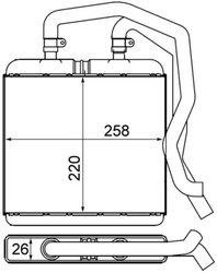 SCHIMBATOR CALDURA INCALZIRE HABITACLU MAHLE AH 12 000S - Compatibil cu IVECO